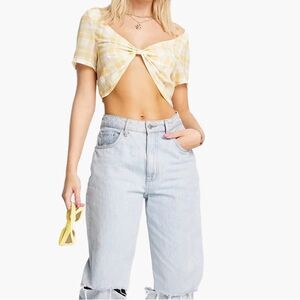 NWT Unique21 knit front beach crop top size 12 US